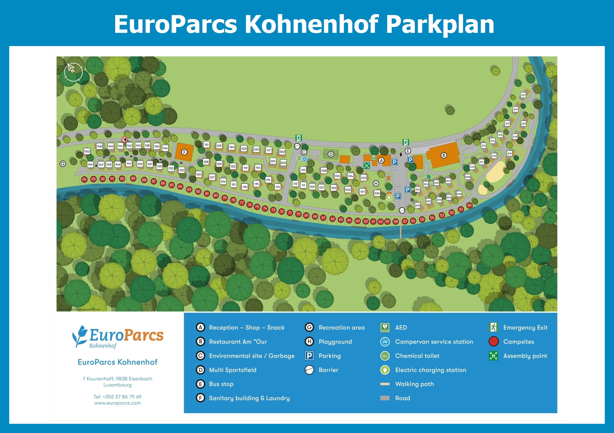 Karte und Lageplan EuroParcs Kohnenhof