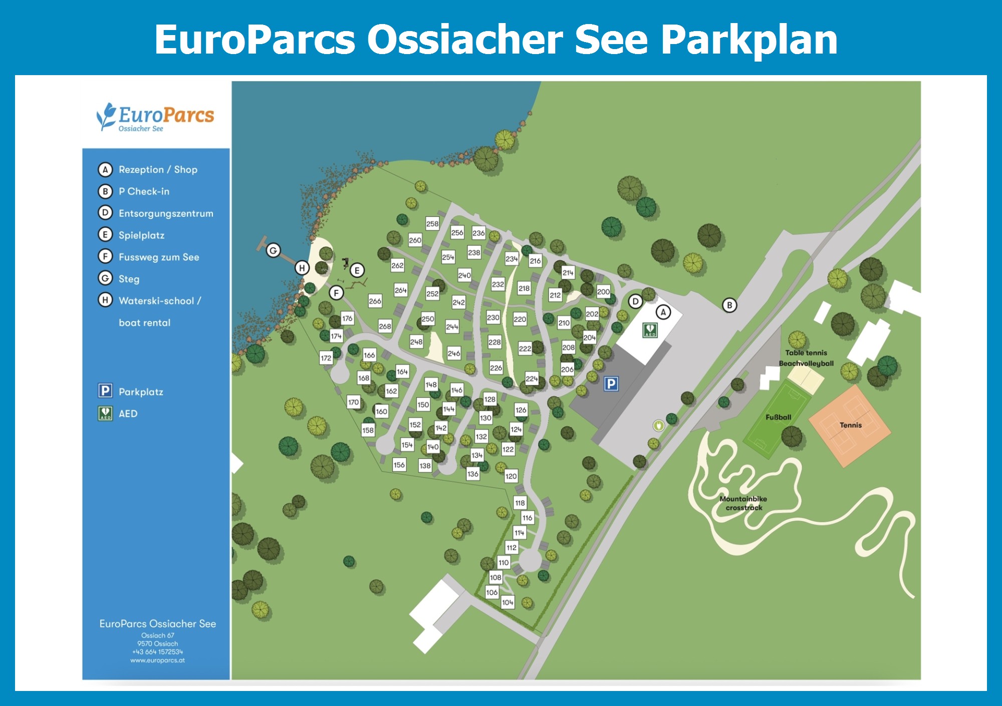 Karte und Lageplan EuroParcs Ossiacher See