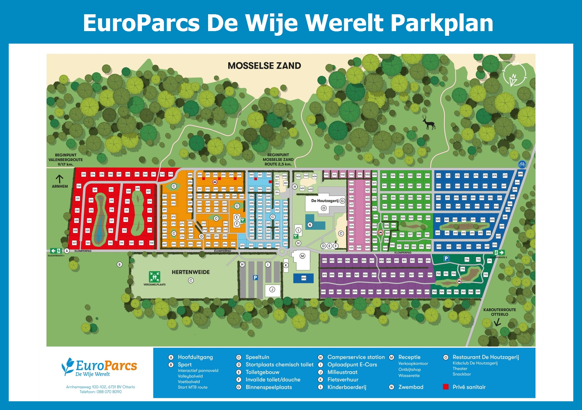 Karte und Lageplan EuroParcs De Wije Werelt