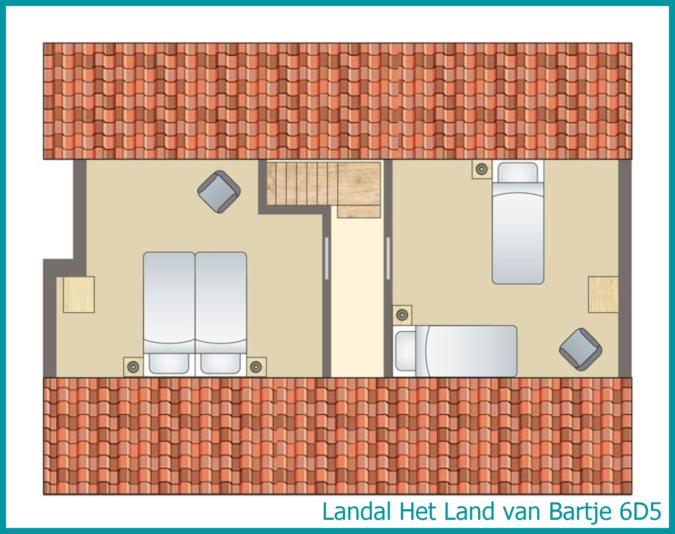 6-Personen-Ferienhaus 6D5 in Het Land van Bartje