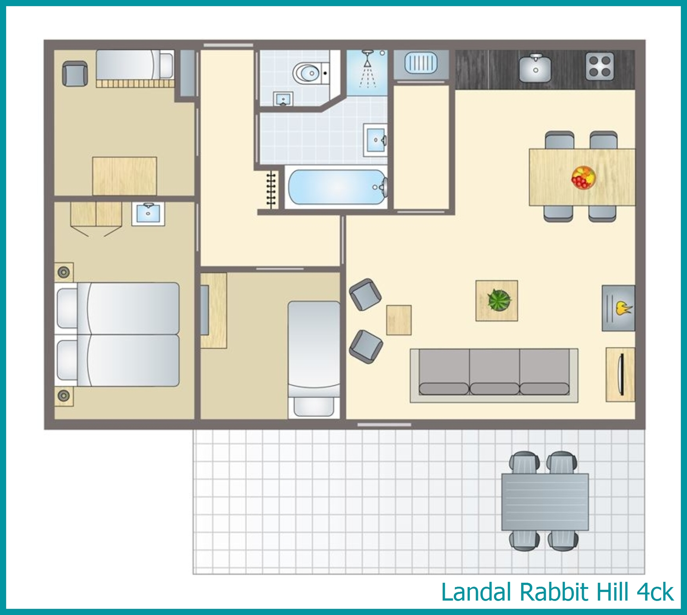 4-Personen-Kinder-Ferienhaus 4ck in Rabbit Hill