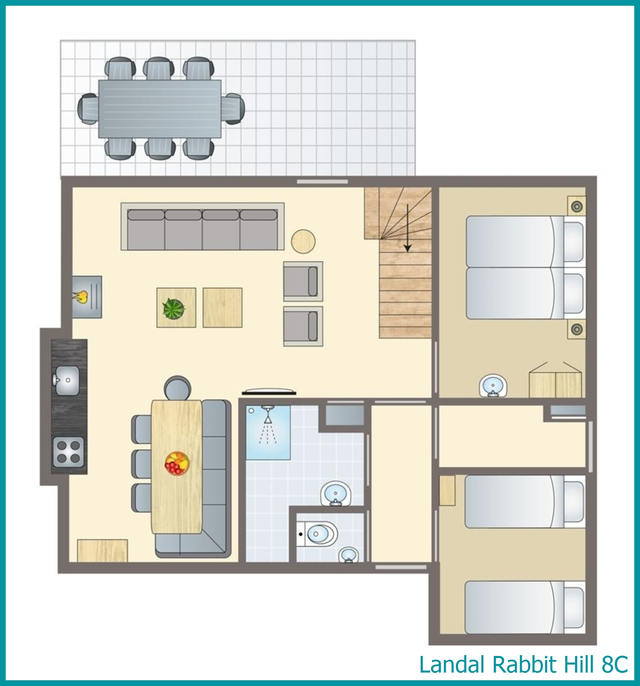 8-Personen-Ferienhaus 8C in Rabbit Hill