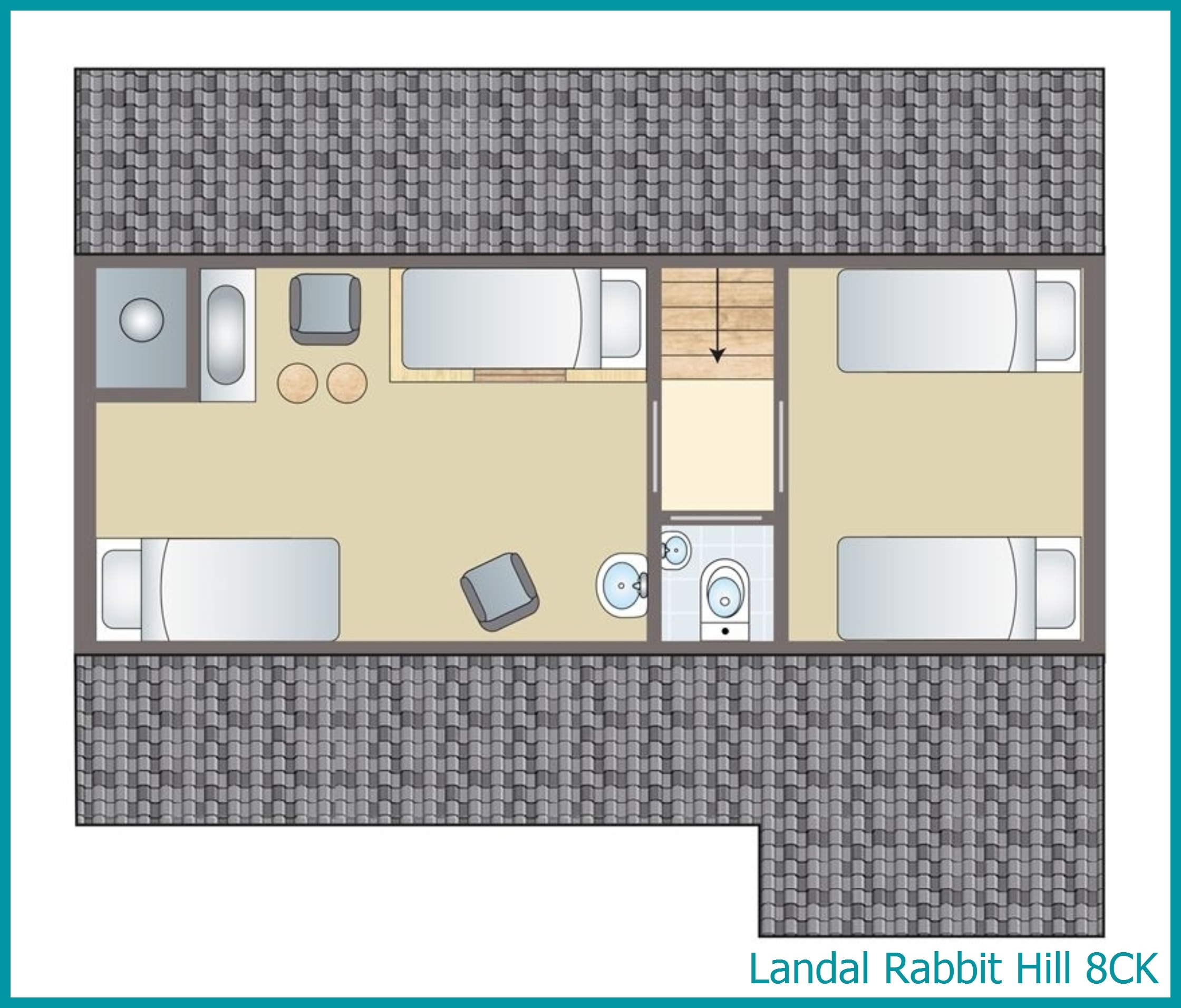 8-Personen-Kinder-Ferienhaus 8CK in Rabbit Hill