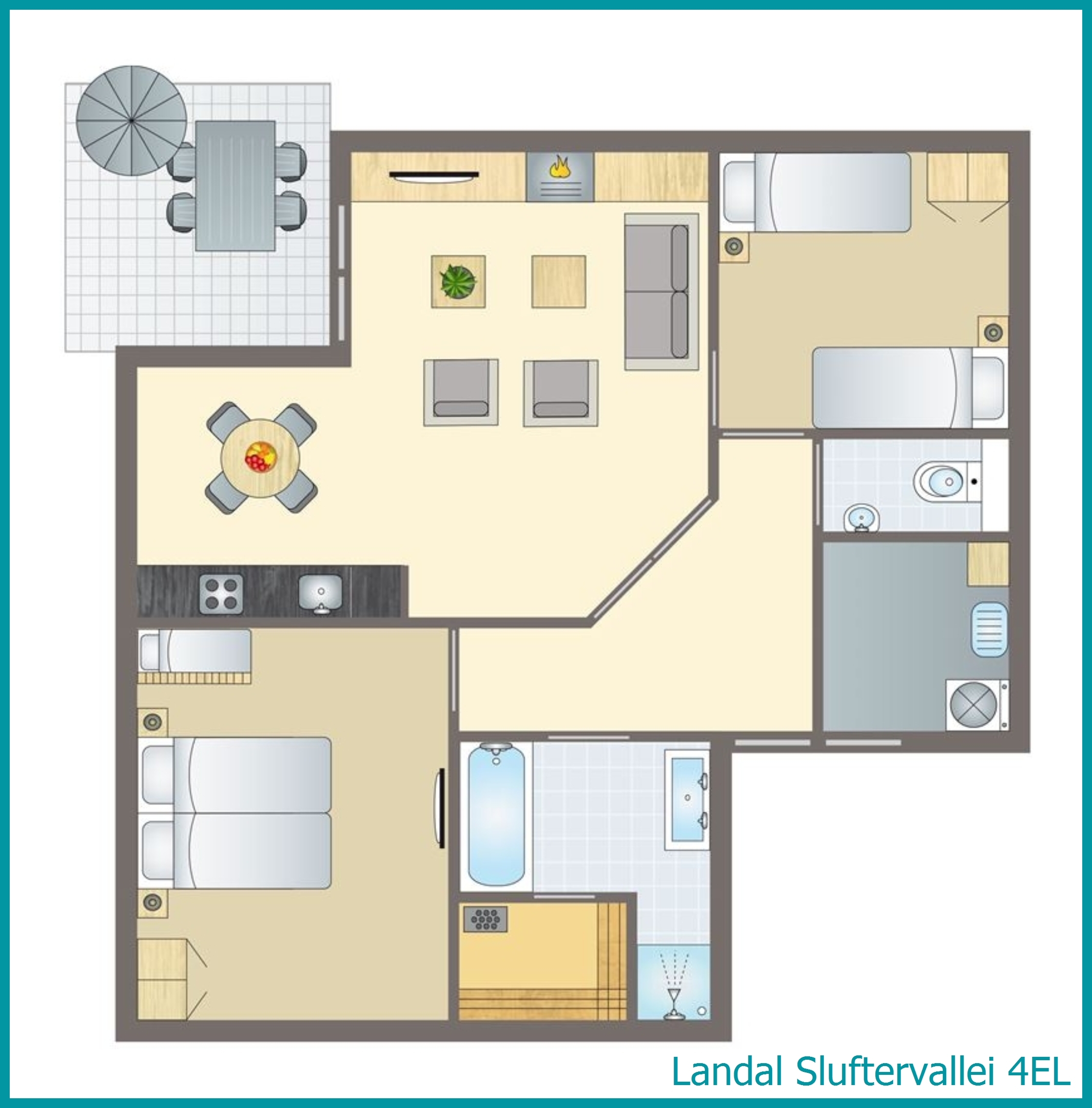 4-Personen-Ferienhaus 4EL in Sluftervallei