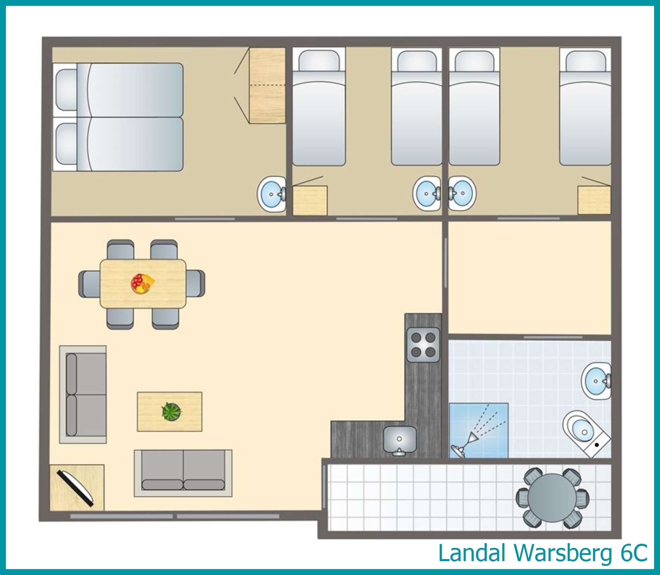 6-Personen-Ferienhaus 6C in Warsberg
