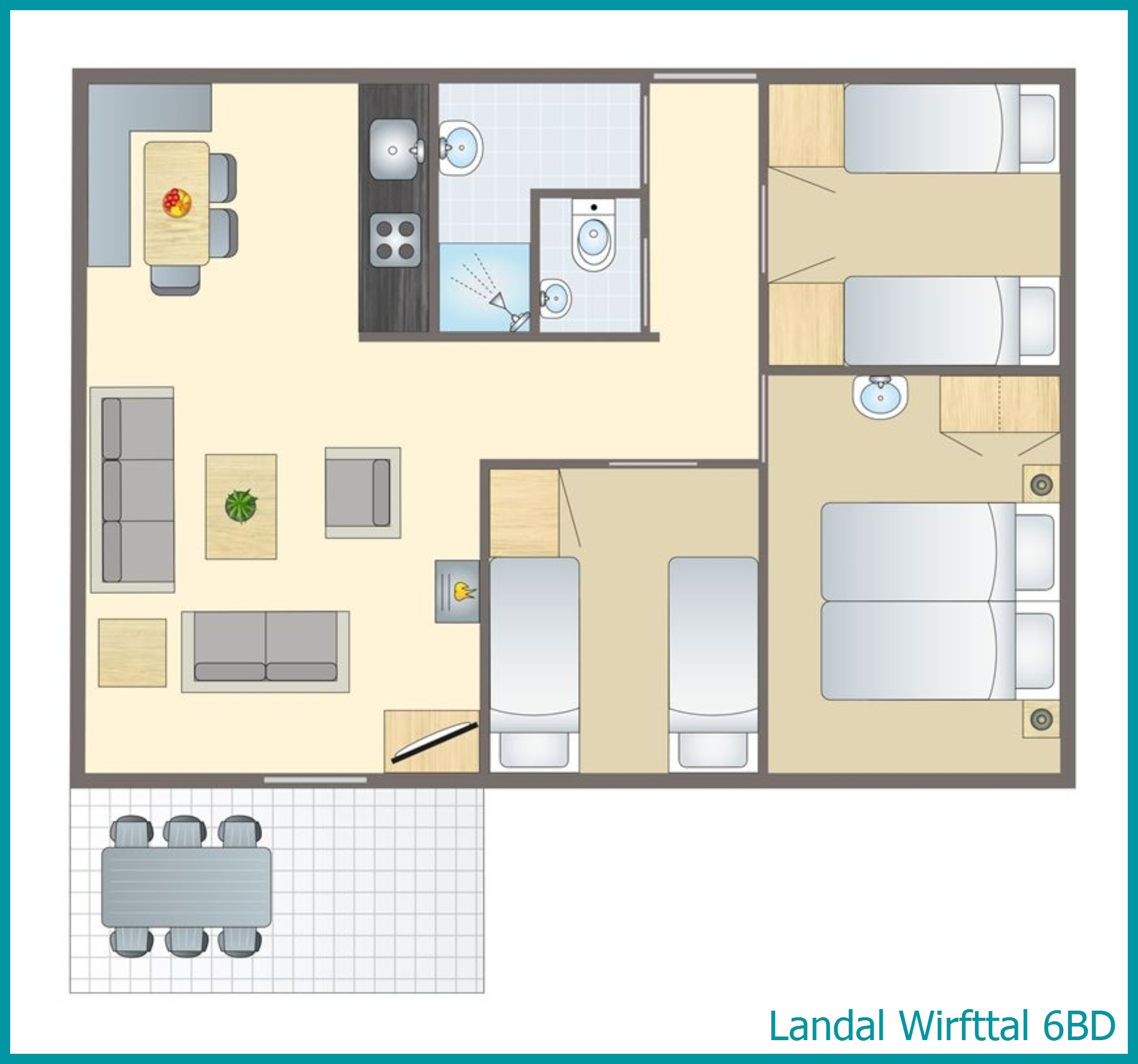 6-Personen-Hunde-Ferienhaus 6BD in Wirfttal