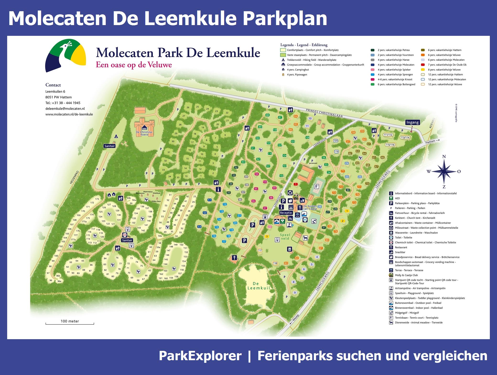 Karte und Lageplan Molecaten De Leemkule