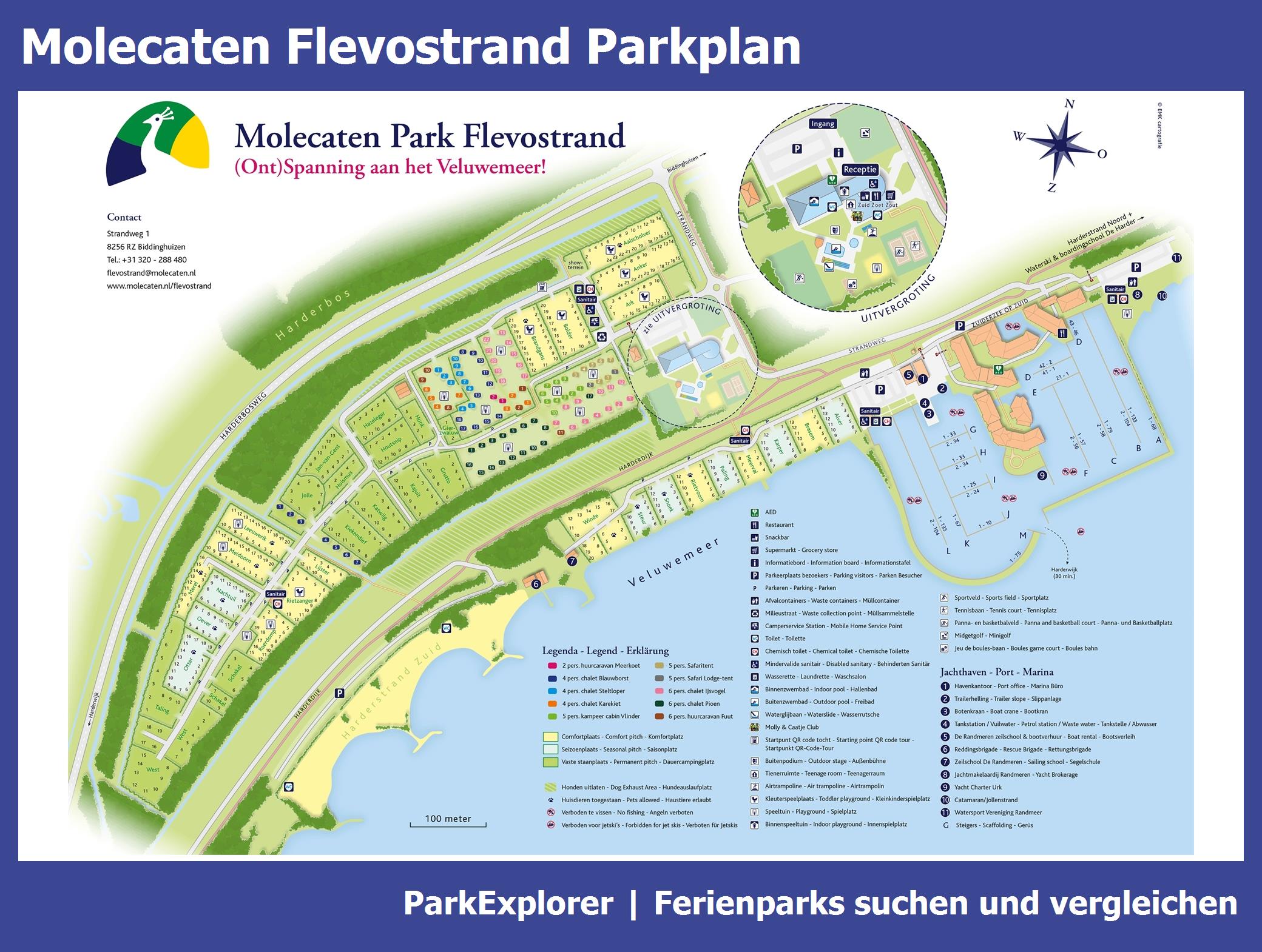 Karte und Lageplan Molecaten Flevostrand