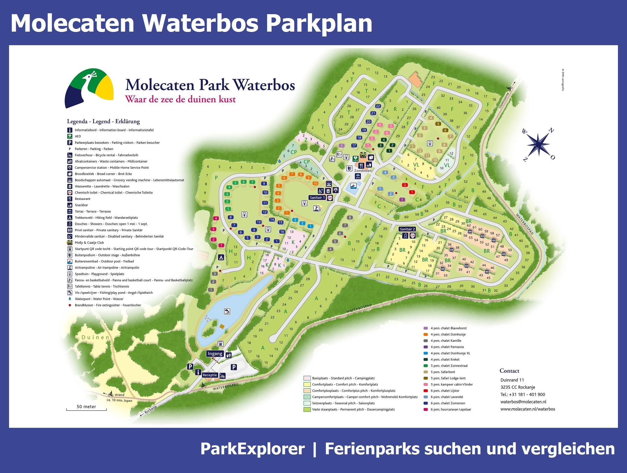 Karte und Lageplan Molecaten Waterbos