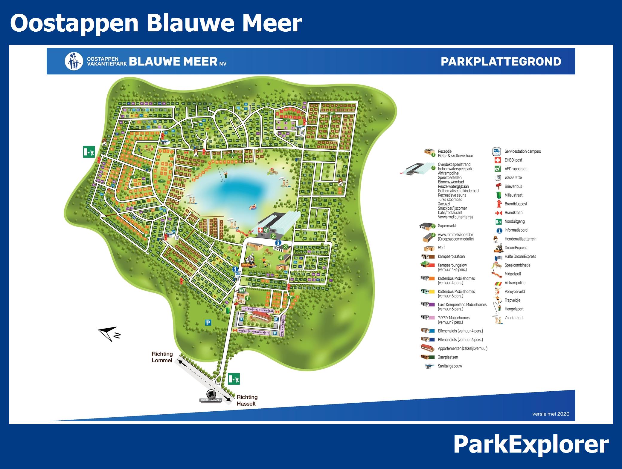 Karte und Lageplan Blauwe Meer