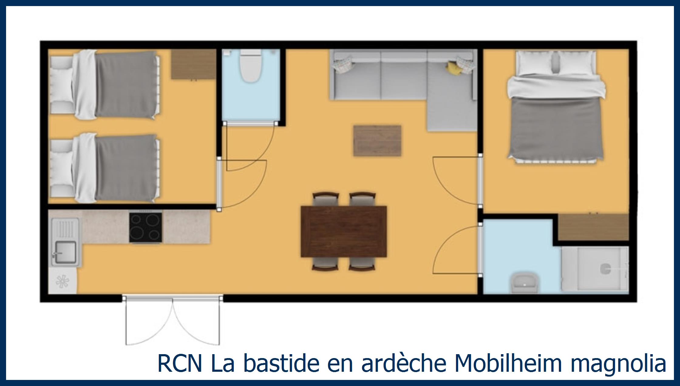 Mobilheim Acacia Mobilheim magnolia in La Bastide en Ardèche