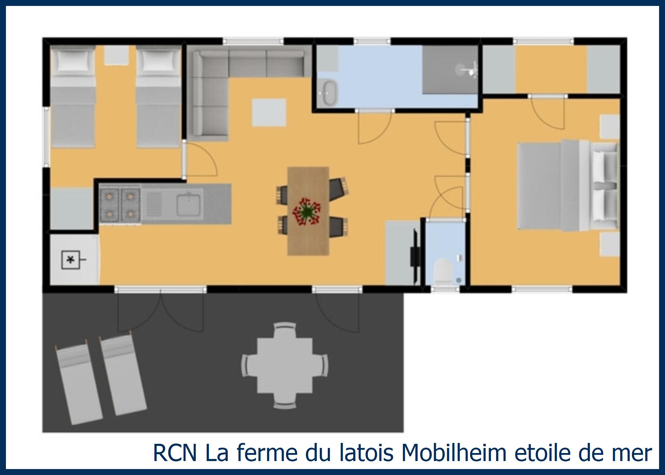 Mobilheim Acacia Mobilheim etoile de mer in La Ferme du Latois