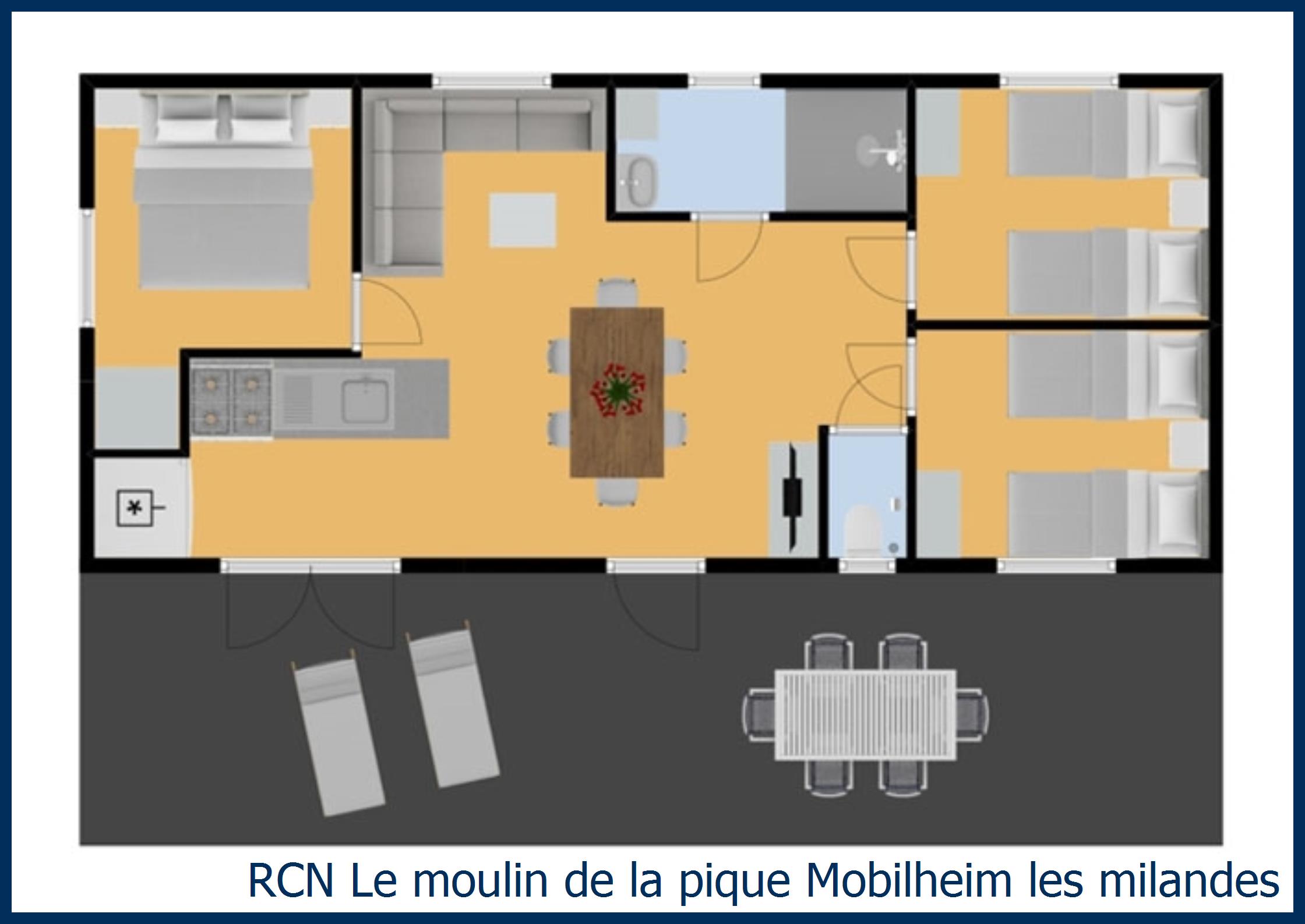 Mobilheim Acacia Mobilheim les milandes in Le Moulin de la Pique
