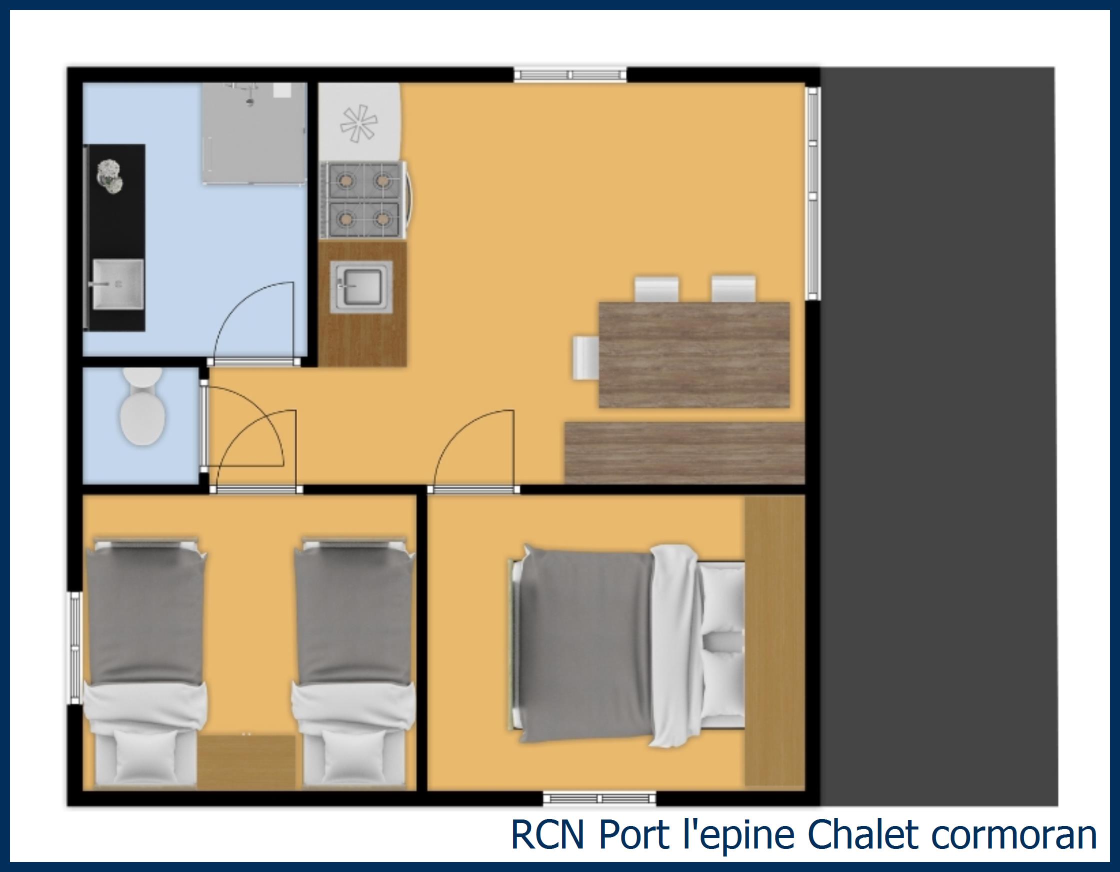 Blockhütte cormoran in Port l'Epine