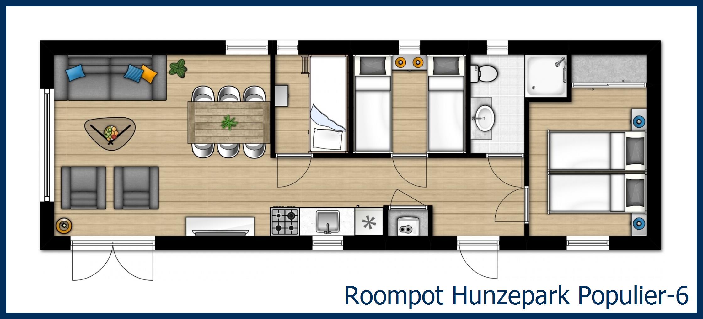 Chalet Populier-6 in Hunzepark